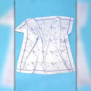 A218-H • Lilac Ribbon Bow Silky Bandana Scarf